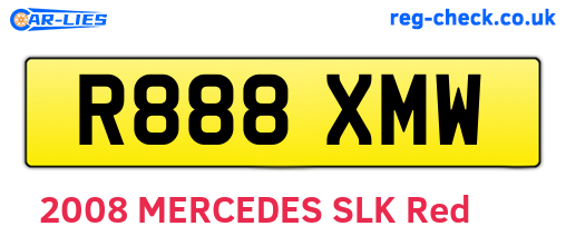 R888XMW are the vehicle registration plates.