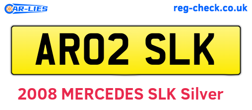 AR02SLK are the vehicle registration plates.