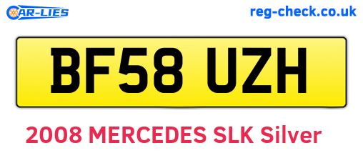 BF58UZH are the vehicle registration plates.