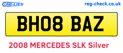 BH08BAZ are the vehicle registration plates.