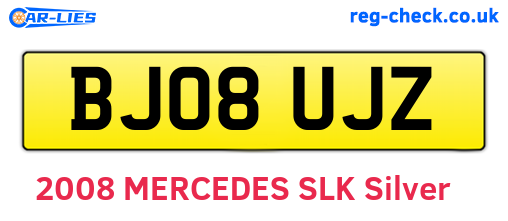 BJ08UJZ are the vehicle registration plates.