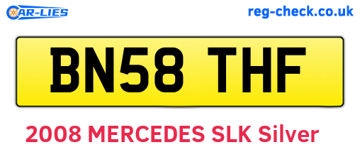 BN58THF are the vehicle registration plates.