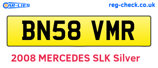 BN58VMR are the vehicle registration plates.