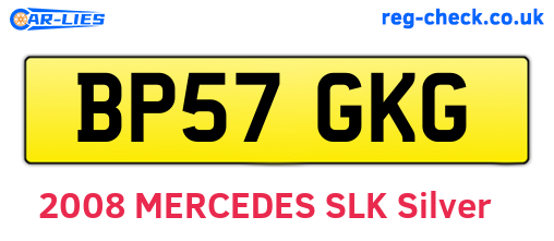 BP57GKG are the vehicle registration plates.