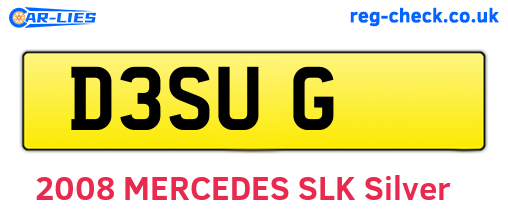 D3SUG are the vehicle registration plates.