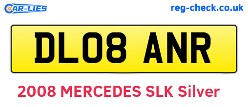DL08ANR are the vehicle registration plates.