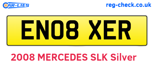 EN08XER are the vehicle registration plates.