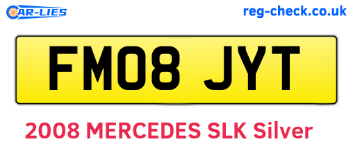 FM08JYT are the vehicle registration plates.