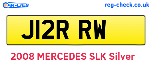 J12RRW are the vehicle registration plates.