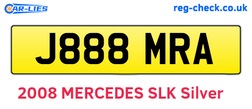 J888MRA are the vehicle registration plates.
