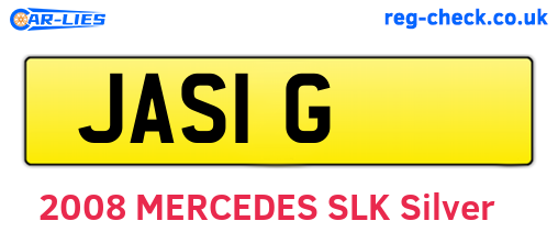 JAS1G are the vehicle registration plates.