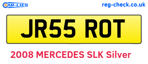 JR55ROT are the vehicle registration plates.