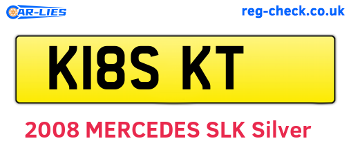 K18SKT are the vehicle registration plates.