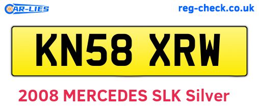KN58XRW are the vehicle registration plates.