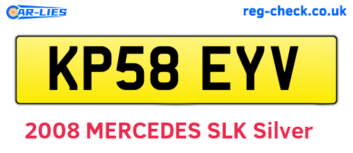 KP58EYV are the vehicle registration plates.