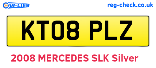 KT08PLZ are the vehicle registration plates.