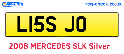 L15SJO are the vehicle registration plates.