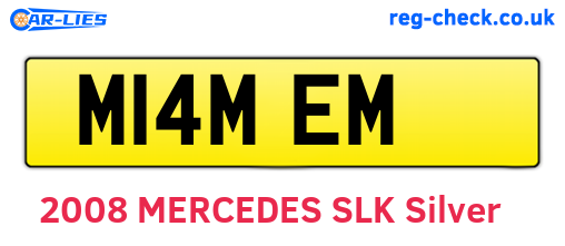 M14MEM are the vehicle registration plates.