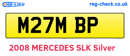 M27MBP are the vehicle registration plates.