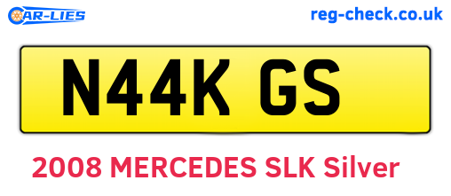 N44KGS are the vehicle registration plates.