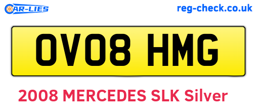 OV08HMG are the vehicle registration plates.