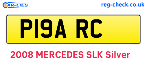P19ARC are the vehicle registration plates.