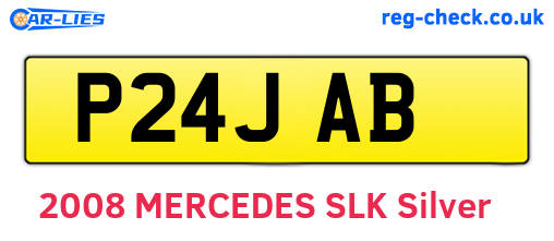 P24JAB are the vehicle registration plates.