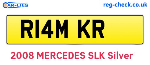 R14MKR are the vehicle registration plates.