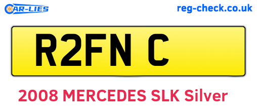 R2FNC are the vehicle registration plates.