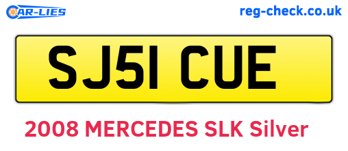 SJ51CUE are the vehicle registration plates.