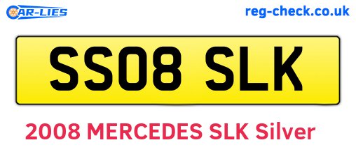 SS08SLK are the vehicle registration plates.