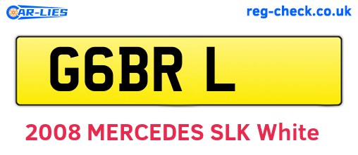 G6BRL are the vehicle registration plates.