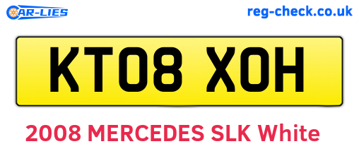 KT08XOH are the vehicle registration plates.