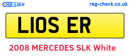 L10SER are the vehicle registration plates.