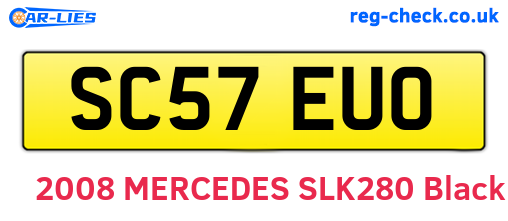 SC57EUO are the vehicle registration plates.