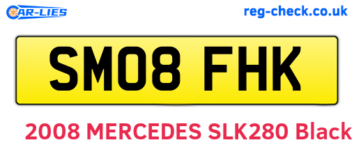 SM08FHK are the vehicle registration plates.