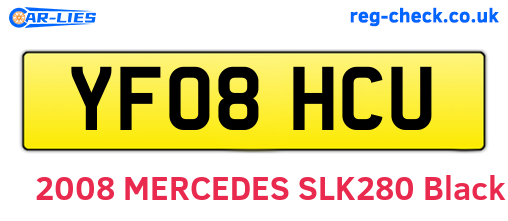 YF08HCU are the vehicle registration plates.