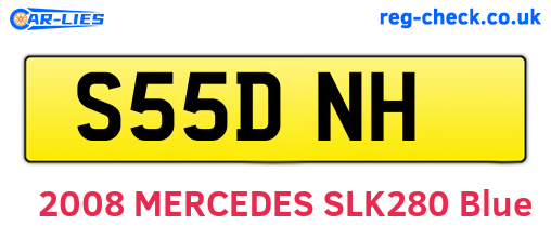 S55DNH are the vehicle registration plates.