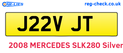 J22VJT are the vehicle registration plates.