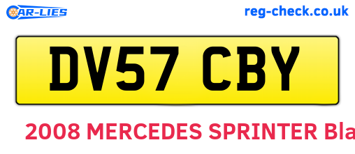 DV57CBY are the vehicle registration plates.