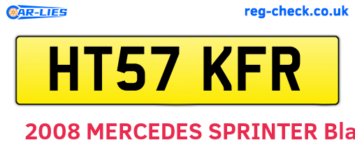 HT57KFR are the vehicle registration plates.