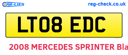 LT08EDC are the vehicle registration plates.