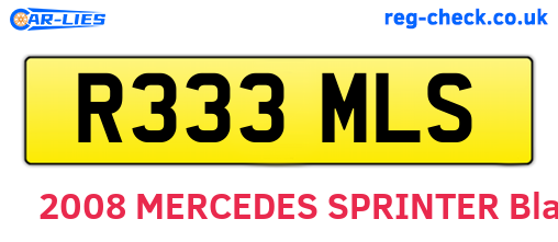 R333MLS are the vehicle registration plates.