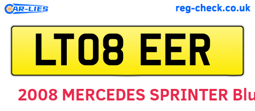 LT08EER are the vehicle registration plates.