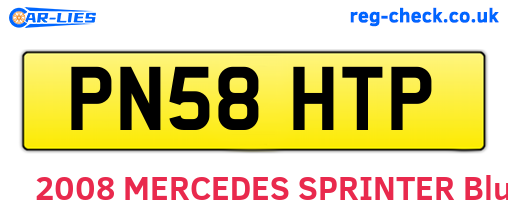PN58HTP are the vehicle registration plates.