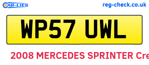 WP57UWL are the vehicle registration plates.