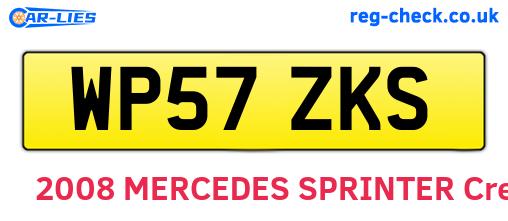 WP57ZKS are the vehicle registration plates.