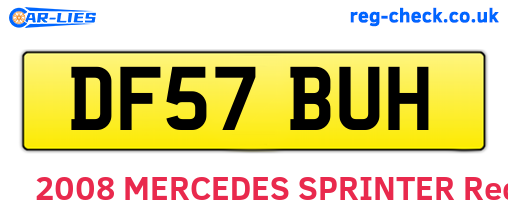 DF57BUH are the vehicle registration plates.