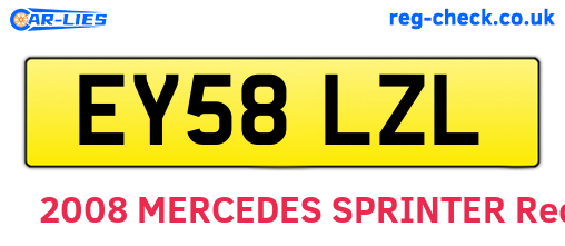 EY58LZL are the vehicle registration plates.