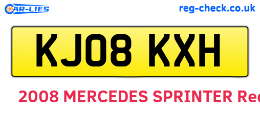 KJ08KXH are the vehicle registration plates.